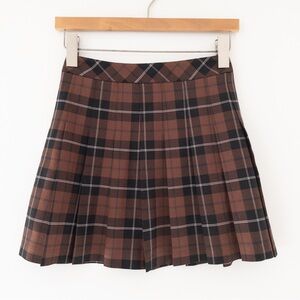 Aritzia Sunday Best Plaid Pleated Mini Skirt NWOT